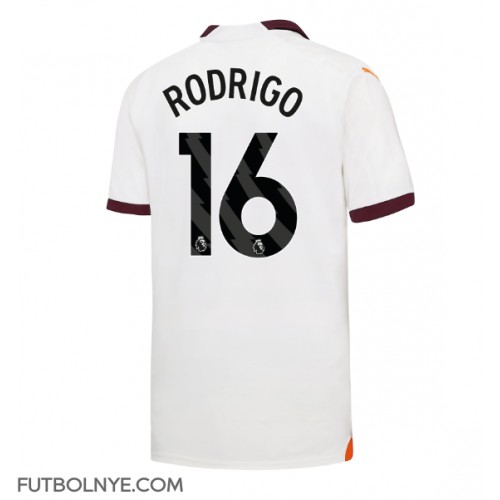 Camiseta Manchester City Rodri Hernandez #16 Visitante Equipación 2023-24 manga corta
